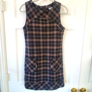 Delia's Brown Plaid Pinafore Dress